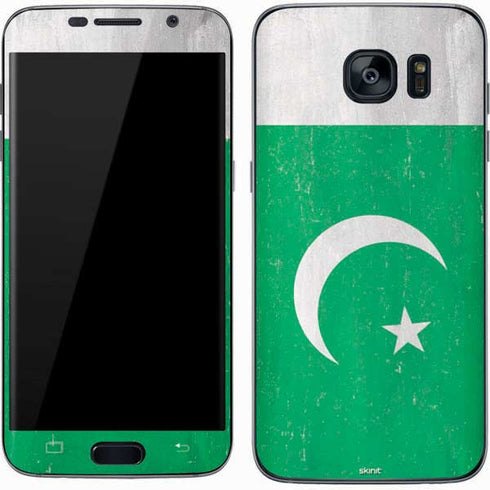 Pakistan Flag Distressed Galaxy S7 Skin